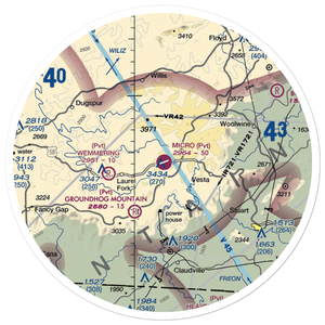 Micro Airport (1VA1) VFR Sectional Sticker (30 mile)