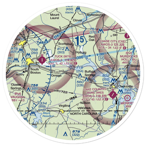 Aaron Penston Field (1VA7) VFR Sectional Sticker (30 mile)