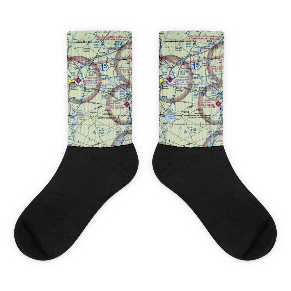 Aaron Penston Field (1VA7) VFR Sectional Socks 