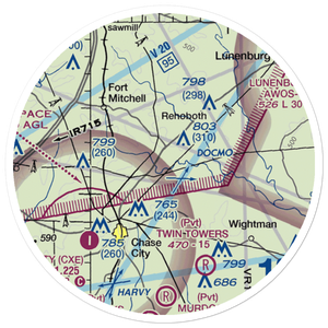 Hazelswart Airport (1VA8) VFR Sectional Sticker (20 mile)