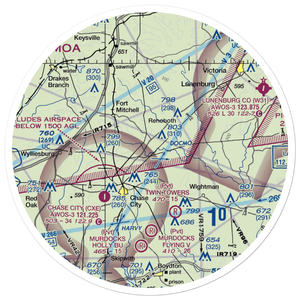 Hazelswart Airport (1VA8) VFR Sectional Sticker (30 mile)