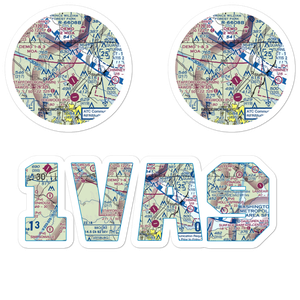 Flying T Farm Airport (1VA9) VFR Sectional Sticker Pack