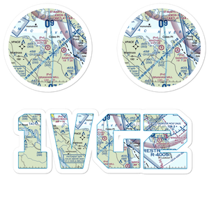Whithall Farm Airport (1VG2) VFR Sectional Sticker Pack