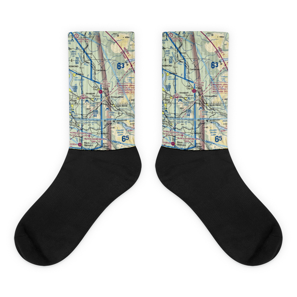 Fall City Airport (1WA6) VFR Sectional Socks 