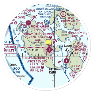 Friday West Airport (1WA9) VFR Sectional Sticker (20 mile)