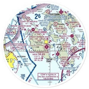 Friday West Airport (1WA9) VFR Sectional Sticker (30 mile)