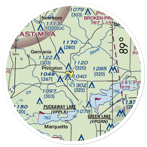Bed-Ah-Wick Field (1WI3) VFR Sectional Sticker (20 mile)
