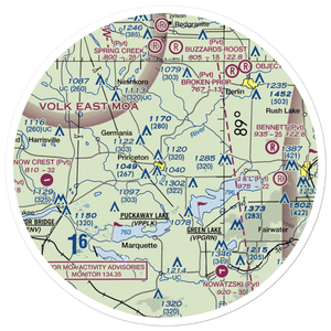 Bed-Ah-Wick Field (1WI3) VFR Sectional Sticker (30 mile)