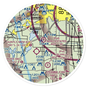 Aero Estates Airport (1WI6) VFR Sectional Sticker (20 mile)