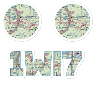 Buzzards Roost Airport (1WI7) VFR Sectional Sticker Pack