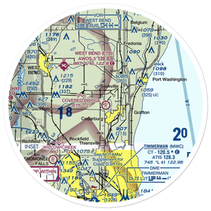 Covered Bridge Fields Airport (1WN2) VFR Sectional Sticker (30 mile)