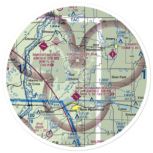 Danielson Field Airport (1WN3) VFR Sectional Sticker (30 mile)