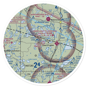 Simons Airfield (1WN5) VFR Sectional Sticker (30 mile)