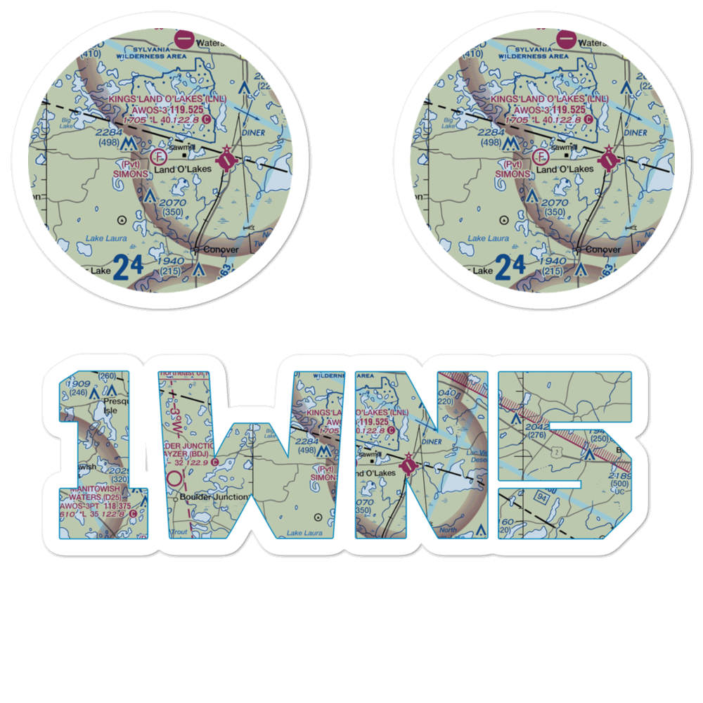Simons Airfield (1WN5) VFR Sectional Sticker Pack 