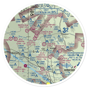 Rab Ranch Airport (1XA0) VFR Sectional Sticker (30 mile)