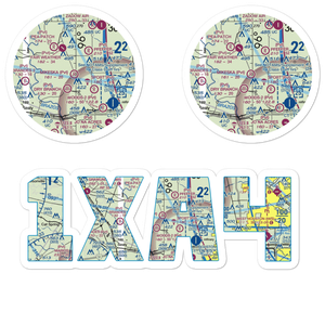 Mikeska Field (1XA4) VFR Sectional Sticker Pack