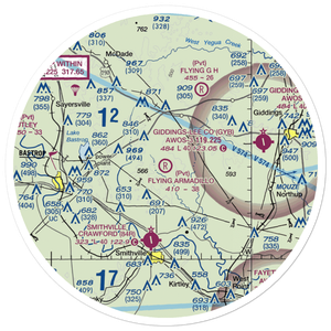 Flying Armadillo Field (1XA5) VFR Sectional Sticker (30 mile)