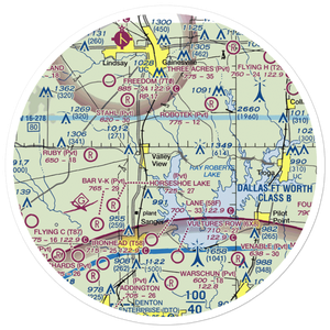 Tailwheel Acres Airport (1XA6) VFR Sectional Sticker (30 mile)