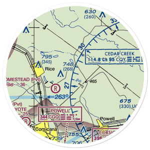Hackberry Airport (1XA8) VFR Sectional Sticker (20 mile)