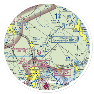 Hackberry Airport (1XA8) VFR Sectional Sticker (30 mile)