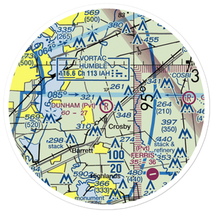 Dunham Field (1XS1) VFR Sectional Sticker (20 mile)