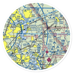 Dunham Field (1XS1) VFR Sectional Sticker (30 mile)