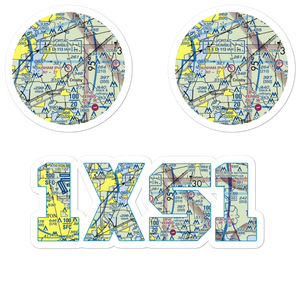 Dunham Field (1XS1) VFR Sectional Sticker Pack