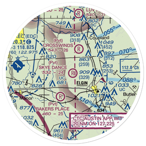 Skye Dance Airport (1XS2) VFR Sectional Sticker (20 mile)