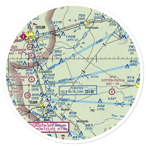 Barton Field (1XS4) VFR Sectional Sticker (30 mile)