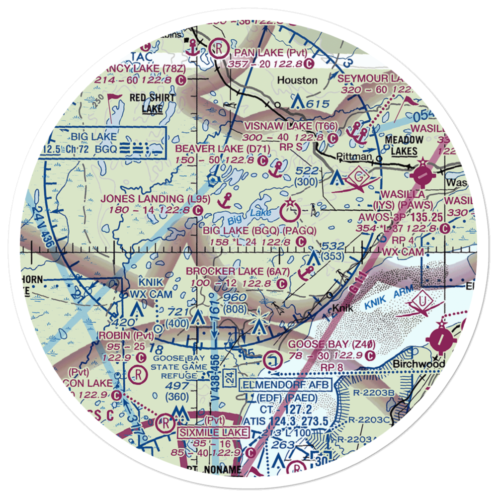 Owen Field (20AK) VFR Sectional Sticker (30 mile) 