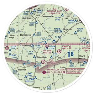 Rak Airport (20AR) VFR Sectional Sticker (30 mile)