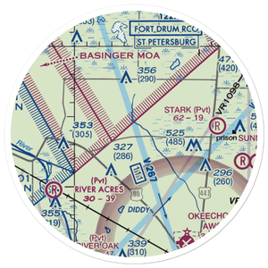 Golden Land Ranch Airport (20FA) VFR Sectional Sticker (20 mile)