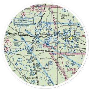 Pratt Airport (20FD) VFR Sectional Sticker (30 mile)