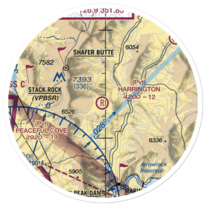 Harrington Airport (20ID) VFR Sectional Sticker (20 mile)