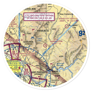 Harrington Airport (20ID) VFR Sectional Sticker (30 mile)