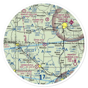 Mitek Airport (20IS) VFR Sectional Sticker (30 mile)