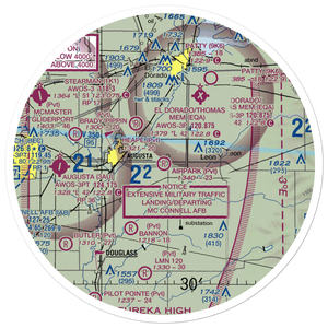 Airpark Estates Airport (20KS) VFR Sectional Sticker (30 mile)