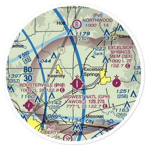 Royal Wood Aerodrome (20MO) VFR Sectional Sticker (20 mile)