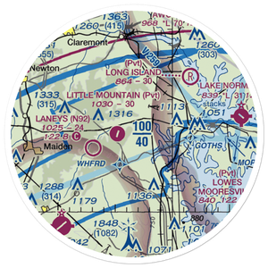 Mountain View Airport (20NC) VFR Sectional Sticker (20 mile)