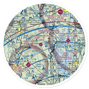 Mountain View Airport (20NC) VFR Sectional Sticker (30 mile)