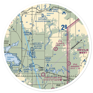 Crooked Lake Airstrip (20ND) VFR Sectional Sticker (30 mile)