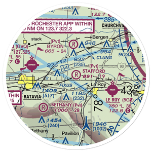 Stafford Airport (20NY) VFR Sectional Sticker (20 mile)