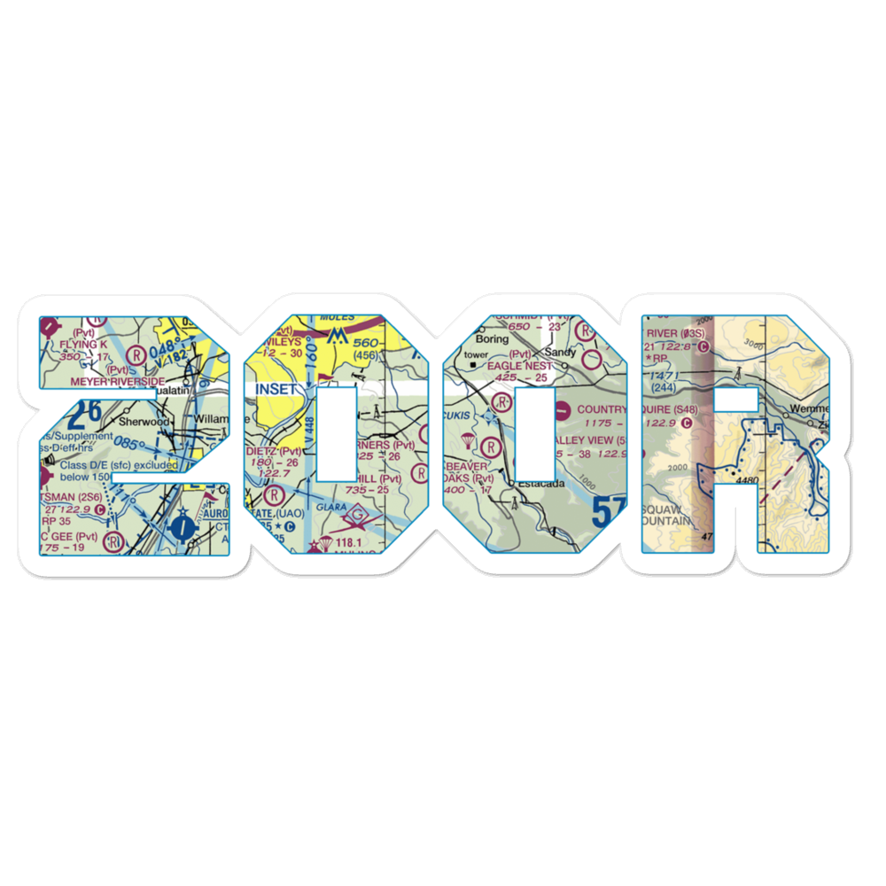 Warner's Airport (20OR) VFR Sectional Sticker 