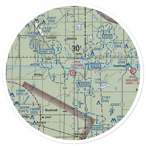 Lutgen Airport (20SD) VFR Sectional Sticker (30 mile)