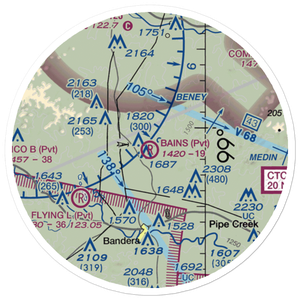 Bains Private Airport (20TS) VFR Sectional Sticker (20 mile)