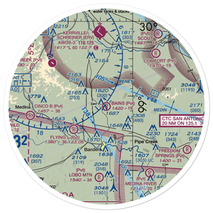 Bains Private Airport (20TS) VFR Sectional Sticker (30 mile)