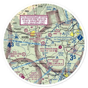 Hawk Ridge Airport (20VG) VFR Sectional Sticker (30 mile)