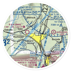 Skatter Creek Airport (20WA) VFR Sectional Sticker (20 mile)