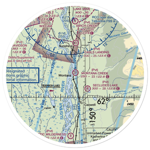 Montana Creek Airport (21AK) VFR Sectional Sticker (30 mile)