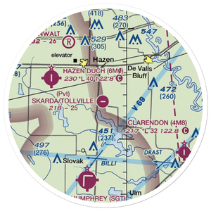 Skarda/Tollville Airport (21AR) VFR Sectional Sticker (20 mile)